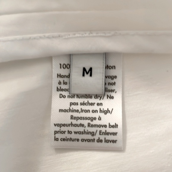 SALE! CO White Cotton Flared Shirtdress - Picture 14 of 16